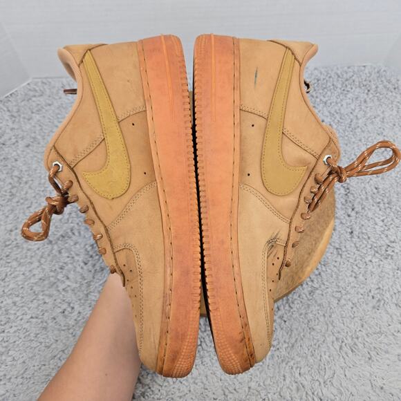 Nike Mens 13 Air Force 1 '07 Low Flax Wheat Casual Daily Sneaker CJ9179-200 - Picture 7 of 12